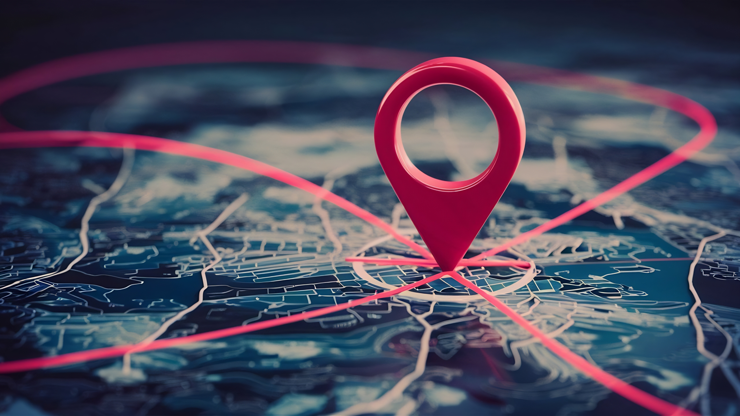 Roter Standort-Pin auf Stadtkarte, Niederlassungserlaubnis Berlin